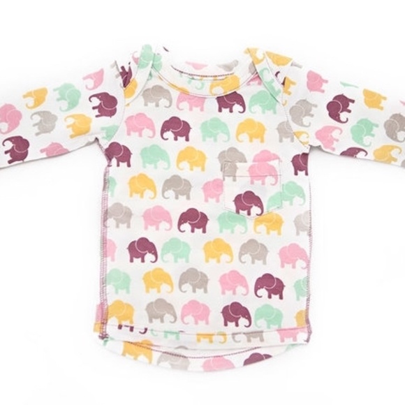 Long Sleeved Top - Lavender Elephant - Picture 1 of 4